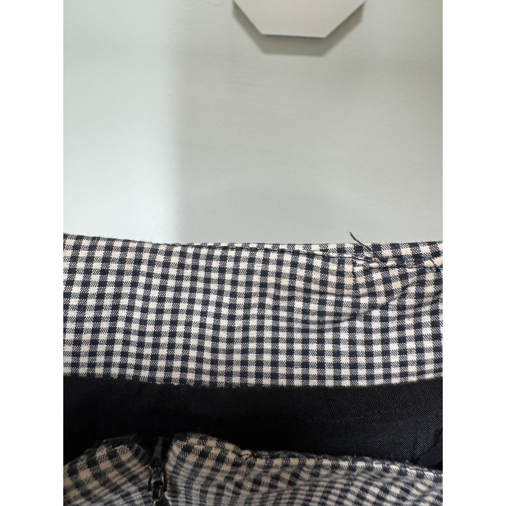 Ann Taylor LOFT Gingham Sheath Dress Womens 6 Black White Plaid Bow Retro‎ 90s - Picture 8 of 13